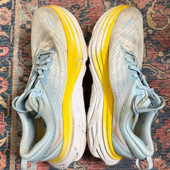 Hoka Women's Shoes in Light Blue and Yellow - Picture 4 of 6
